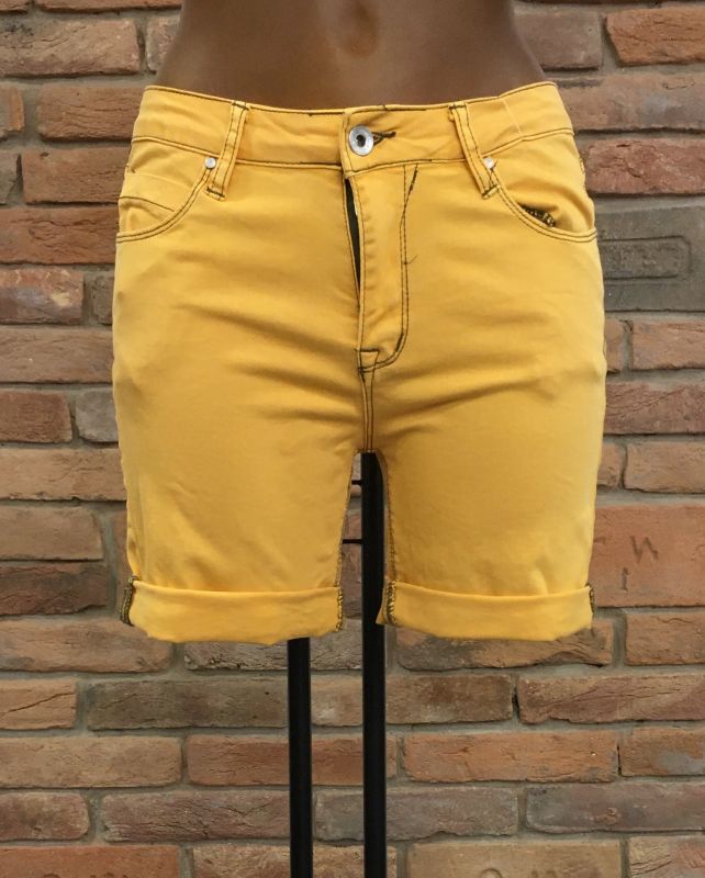 kalhoty 3/4 XS- žlutá